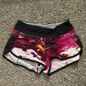 lululemon Pink and Black Athletic Shorts